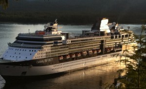 The cruise ship Infinity is seen leaving Ketchikan’s Berth 4 