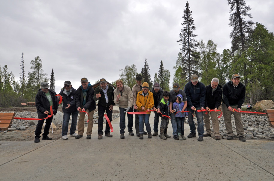 ribbon cutting at Denali State Park