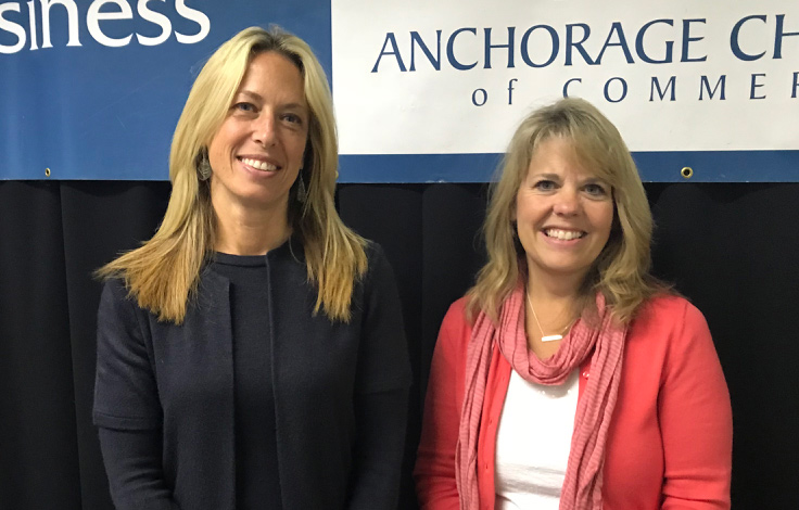 ATIA’s Sarah Leonard and Visit Anchorage’s Julie Saupe