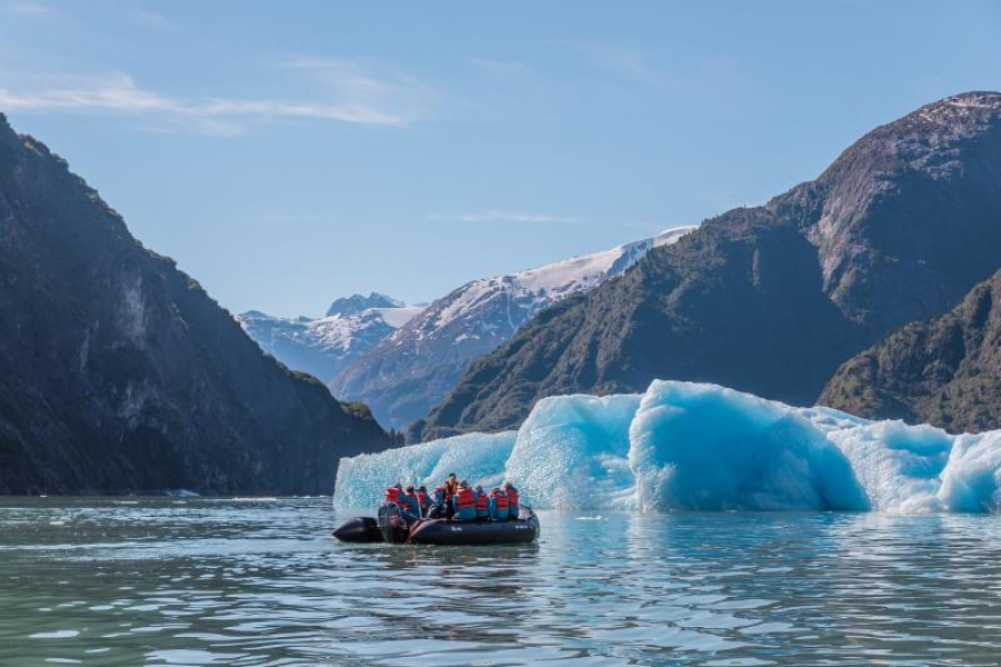 Guided Zodiac cruising and kayak excursions launched directly from the ship