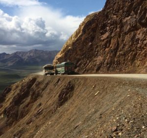 buses on Pretty Rocks road