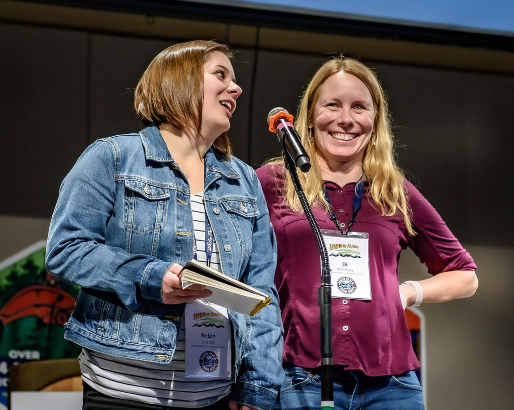 Di Hibbner and Kelly Moore of the Alaska Wildlife Conservation Center offer one of the state’s most unique experiences. Courtesy ATIA/Frank 