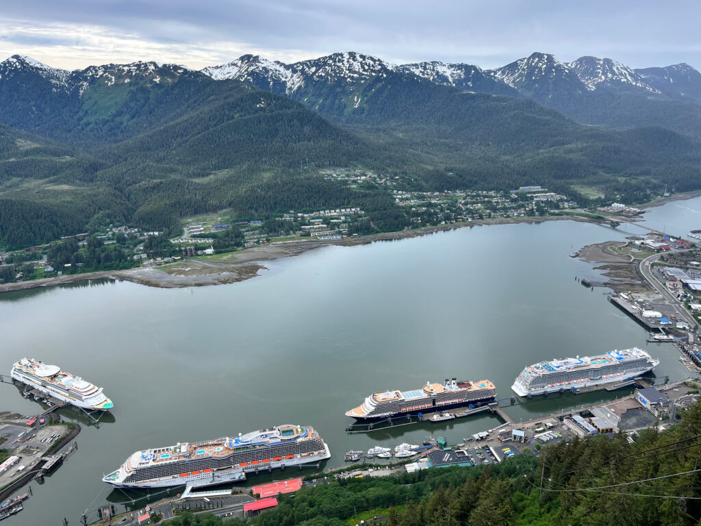 Ships docked in Juneau.